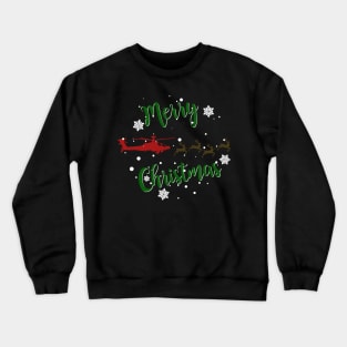 Gun Pilot - AH-64D Apache Reindeer Merry Christmas Crewneck Sweatshirt